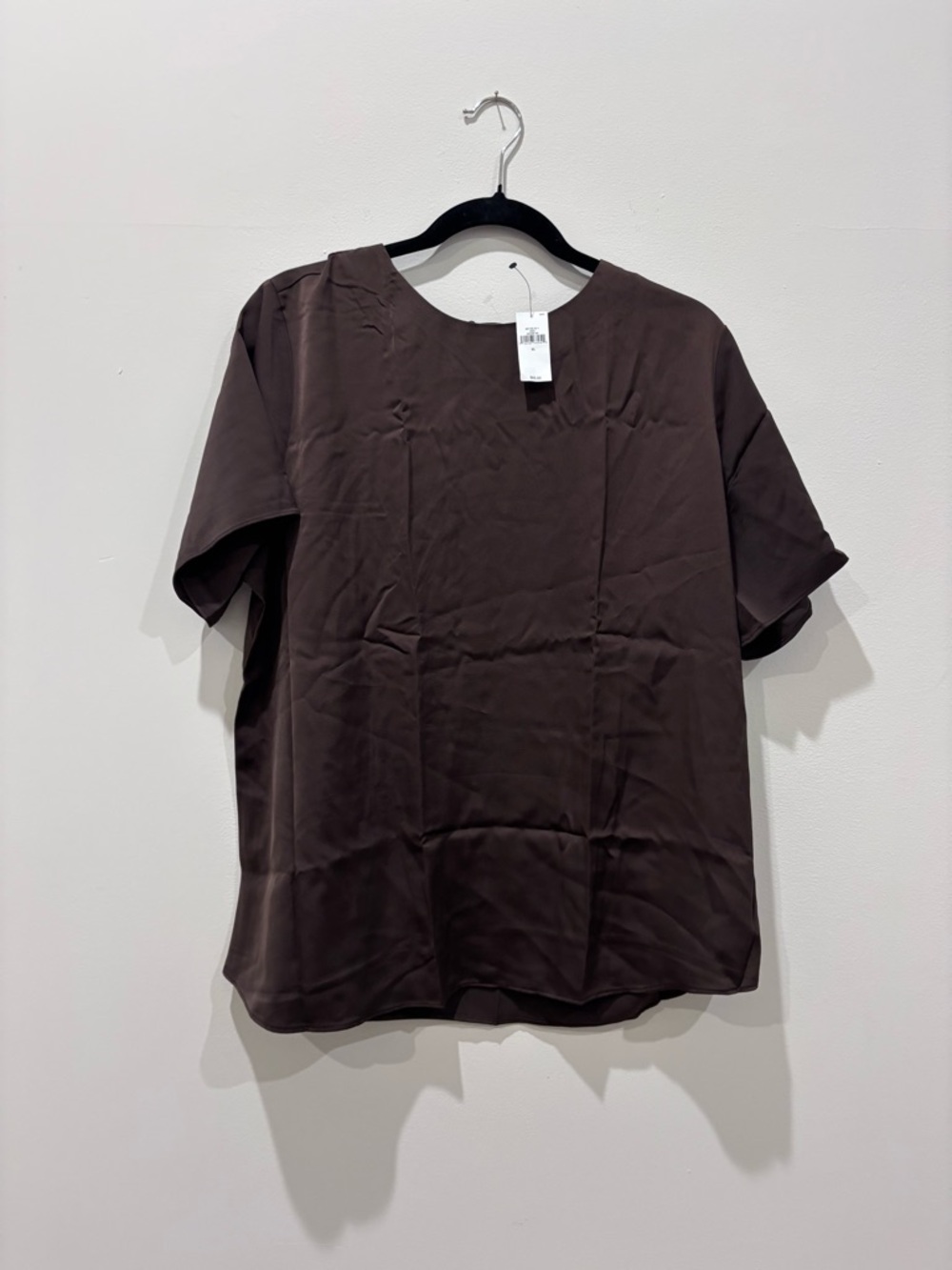 Banana Republic Brown Short Sleeve Crewneck Blouse